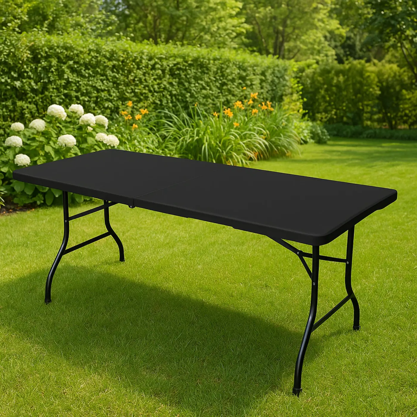 Mesa Plegable 180cm Negra